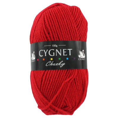Cygnet Chunky Red Yarn: 100g image number 1