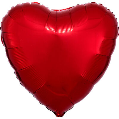 18 Inch Red Heart Helium Balloon image number 1