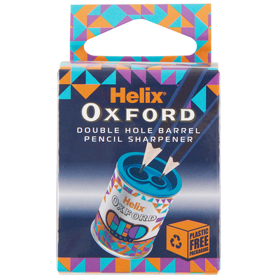 Helix Oxford Geo Barrel Pencil Sharpener: Orange image number 2