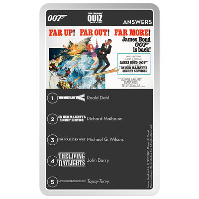 James Bond Top Trumps Quiz Game image number 3