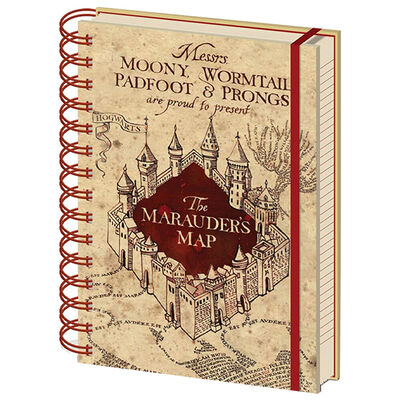 A5 Harry Potter Marauders Map Notebook image number 1