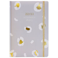A5 Padded Leopard Print 2022-2023 Week to View Academic Diary