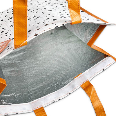 Black Spots Reusable Insulated Shopping Bag image number 3
