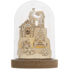 Christmas Light Up Wooden Snowglobe image number 1