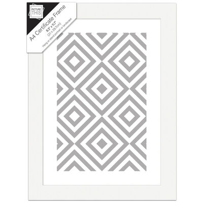 A4 White Certificate Frame image number 1