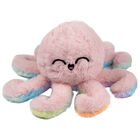 PlayWorks Reversible Octopus Plush Toy: Pink & Rainbow image number 1