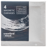 Crawford & Black Magnetic Canvas Boards: Pack of 4