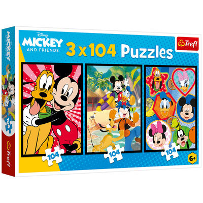 Mickey Mouse 3-in-1 Jigsaw Puzzle Set image number 1