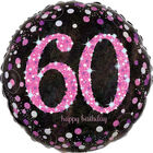 18 Inch Pink Number 60 Helium Balloon image number 1