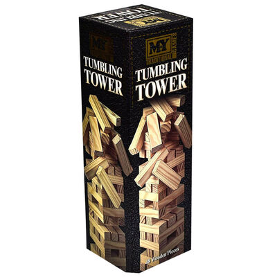 Wooden Tumbling Tower 48 Piece Game image number 1