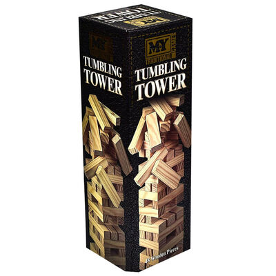 Wooden Tumbling Tower 48 Piece Game image number 1