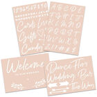 Large Wedding Signage Stencil Sheets: Pack of 4 image number 1