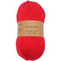 DK Acrylic Yarn: Ruby Red 100g