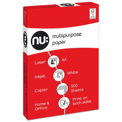 NU: Multipurpose A4 Copier Paper: 500 Sheets image number 1