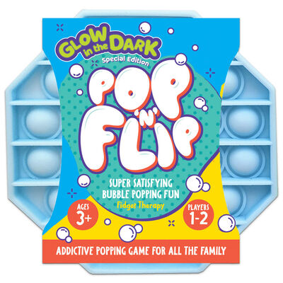 Pop ‘N’ Flip Bubble Popping Fidget Game: Assorted Glow in the Dark Octagon image number 1