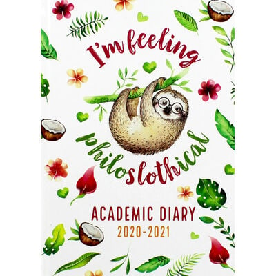 A5 Philo-sloth-ical Week to View 2020-21 Academic Diary image number 1