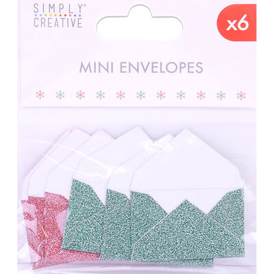 Green Red Mini Envelopes - 6 Pack image number 1