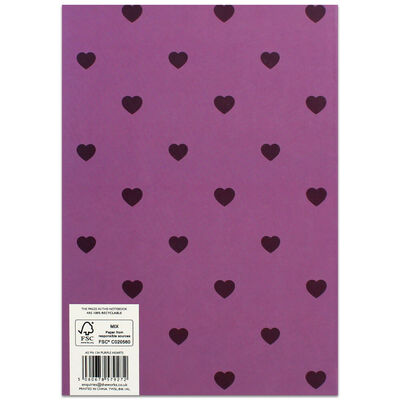 A5 Flexi Purple Hearts Notebook image number 3
