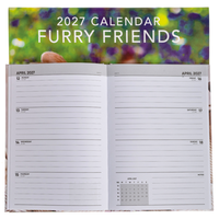 Furry Friends Square Calendar and A5 Diary Set 2027