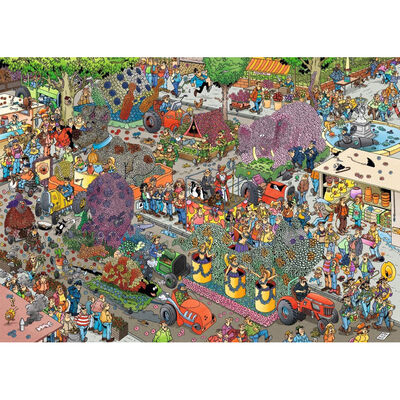 Jan Van Haasteren The Flower Parade 1000 Piece Jigsaw Puzzle image number 2