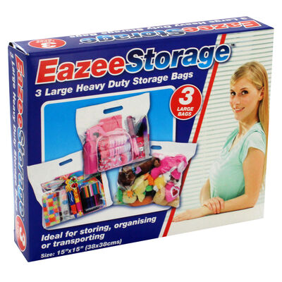 3 Large Heavy Duty Storage Bags image number 1