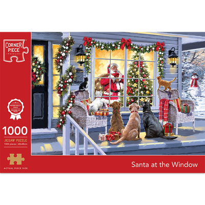 Santa at the Window 1000 Piece Jigsaw Puzzle image number 1