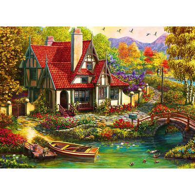 Riverside Cottage 500 Piece Jigsaw Puzzle image number 2