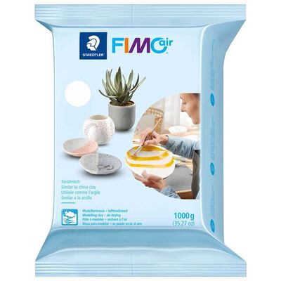 Fimo Air Basic 1kg Modelling Clay Block: White image number 1