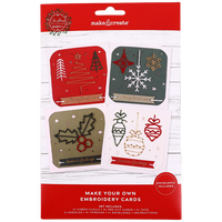 Christmas Robin Cross Stitch Card Set: Pack of 4