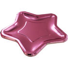 Small Pink Foil Star Paper Plates - 8 Pack image number 2