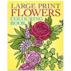 Large Print Flowers Colouring Book image number 1