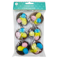 Easter Nest & Egg Decorations: Pack of 6