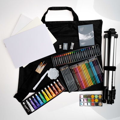 Crawford & Black 140 Piece Art Studio Set with Easel image number 1