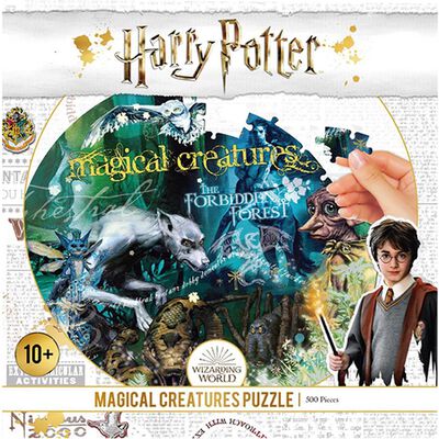Harry Potter Magical Creatures Round 500 Piece Jigsaw Puzzle image number 1