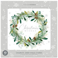 Charity Christmas Wreath Cards: Pack of 10
