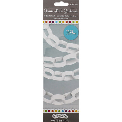 White Paper Chain Link 4m Garland image number 1