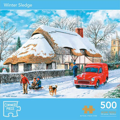 Winter Sledge Trevor Mitchell 500 Piece Jigsaw Puzzle image number 1