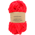 Super Soft Chenille Yarn: Red 100g image number 1