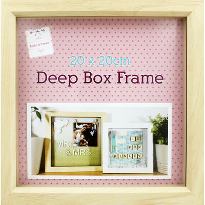 Natural Deep Box Frame - 20cm x 20cm image number 2