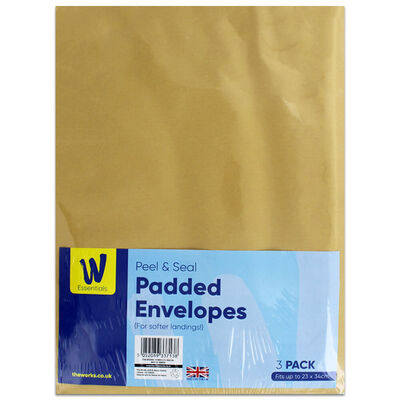 Works Essentials Padded Envelopes: 3 Pack image number 1