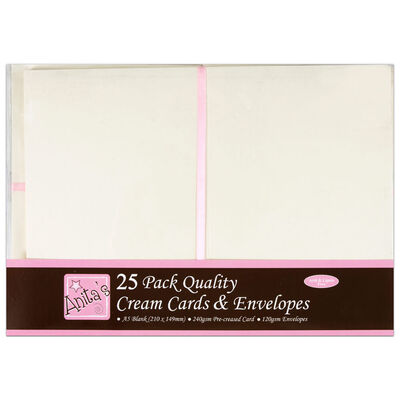 Anita's A5 Quality Cream Cards and Envelopes: Pack of 25 image number 1