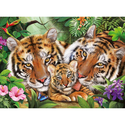 Tiger Family 500 Piece Jigsaw Puzzle image number 2