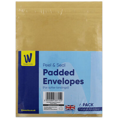 Works Essentials Padded Envelopes: 6 Pack image number 1