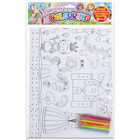 Giant Colouring Sheet & Pencils: Assorted image number 1