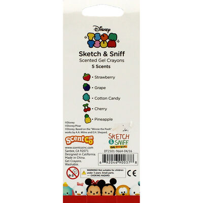 Tsum Tsum Sketch and Sniff Scented Gel Crayons - 5 Pack image number 3