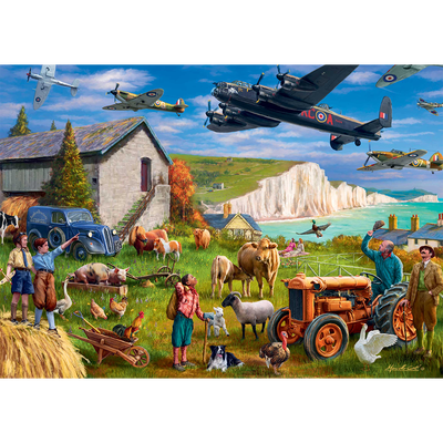 Planes over the Coast 500 Piece Jigsaw Puzzle image number 2