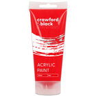 Crawford & Black Red Acrylic Paint: 200ml image number 1