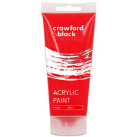 Crawford & Black Red Acrylic Paint: 200ml