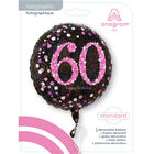 18 Inch Pink Number 60 Helium Balloon image number 2
