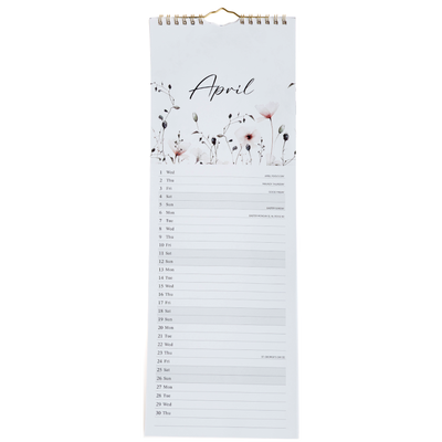 2026 Watercolour Slim Calendar image number 2